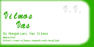 vilmos vas business card